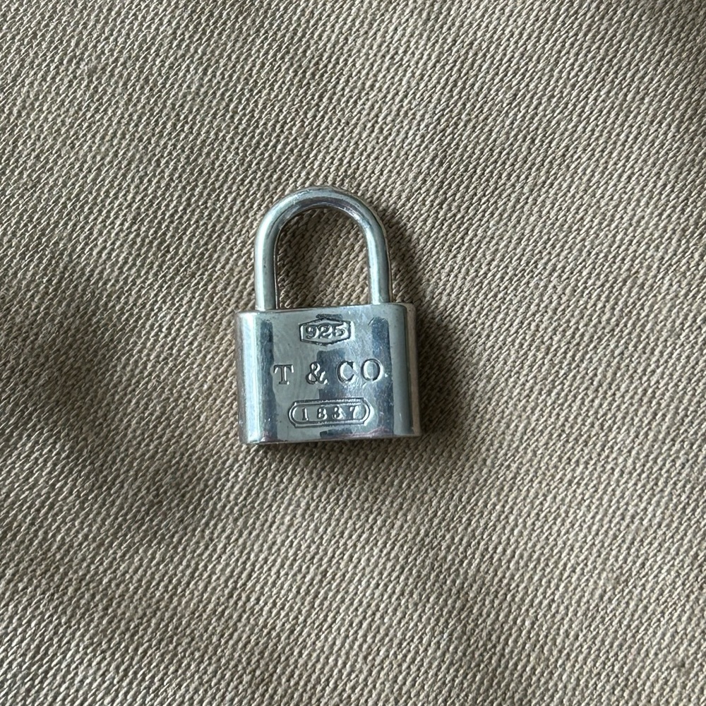 Tiffany & Co Padlock Lock Logo Charm Pendant